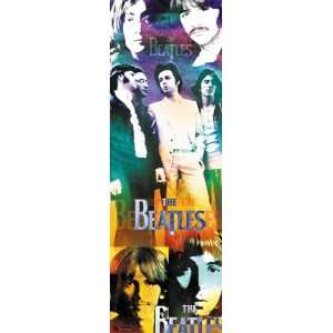  The Beatles (Group, Trippy, Door) White Wood Mounted Music 