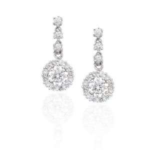    Sterling Silver 1/2 ct. Diamond Fashion Earrings Katarina Jewelry