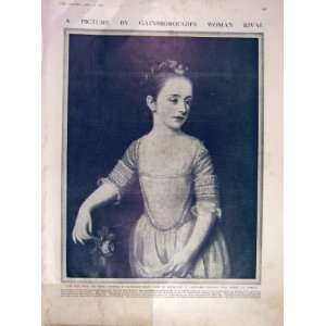   Gainsborough Woman Girl Rose Katherine Read Print 1911: Home & Kitchen