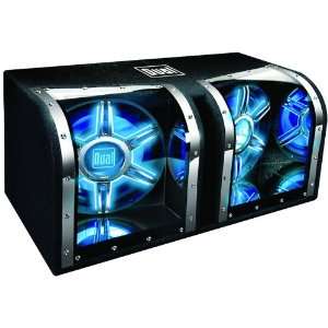    DUAL CAR A/V DUAL 12IN BANDPASS BOX ILLUMINITE