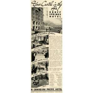  1936 Ad Canadian Pacific Banff Springs Hotel Castle 