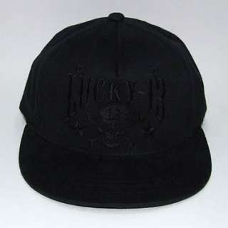 NEW Lucky 13 Punk Rockabilly Black Trucker Vintage Baseball Cap Hat S 