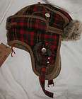 NEW True Religion Brand Jeans Trapper Hat Plaid Suede H