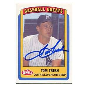  Tom Tresh Autographed/Signed 1990 Swell Card Sports 