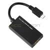 Black Micro USB to HDMI Female MHL Adapter For HTC EVO 3D Amaze 4G 