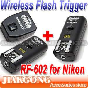 RF 602 Wireless Flash Trigger for NIKON with 2 Receiver  