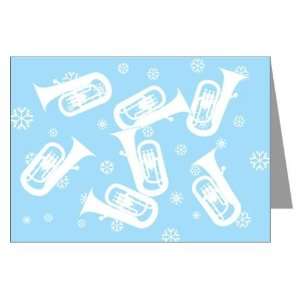  Euphonium Snowflakes Music Greeting Cards Pk of 10 by 