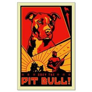  Obey the Pit Bull Dog Large Poster by 