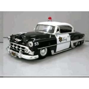    JADA 1/24 1953 Chevy Bel Air County Sheriff Car: Toys & Games