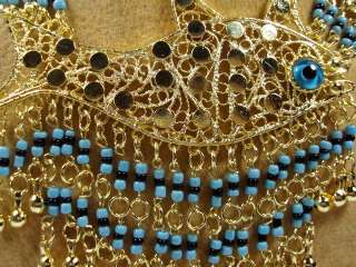  Dance evil eye fish necklace & earrings set egyptian handmade tribal 