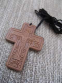 ORTHODOX LEATHER PENDENT NECKLACE BODY MEDALLION CHRIST  