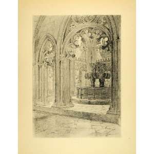  1905 Print Batalha Monastery Portugal Cloisters Religious 