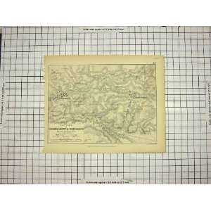    JOHNSTON ANTIQUE MAP c1790 c1900 BATTLE CHAMPAUBERT