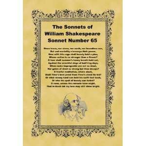   10cm) Art Greetings Card Shakespeare Sonnet Number 65