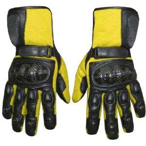  CARBON KEVLAR Motorcycle Mesh & Leather Bike Gloves XL 