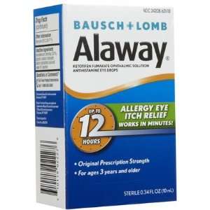 Bausch and Lomb Alaway Itch Relief Eye Drops    0.34 oz (Quantity of 3 