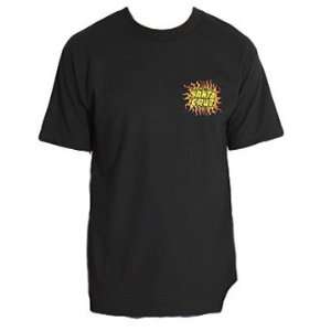  Santa Cruz T Shirts Sun Dot   Black: Sports & Outdoors
