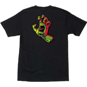 Santa Cruz T Shirt: Rasta Hand [Large] Black: Sports 