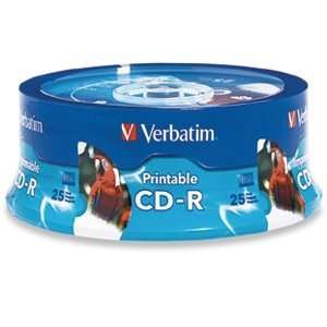  Verbatim Hub Inkjet Printable CD R Discs