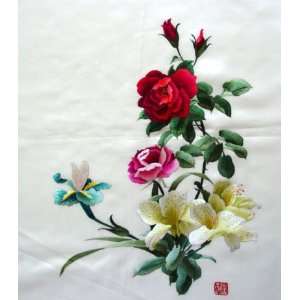    Chinese Hunan Silk Embroidery Picture Flower: Everything Else