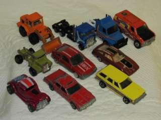 Hot Wheels   Yatming   Zylmax   Tracto Vintage Set of Ten Cars 1970s 