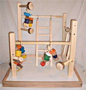 DELUX PLAY GYM WITH BASE,TOYS,LADDER,SWING LARGE BIRDS  