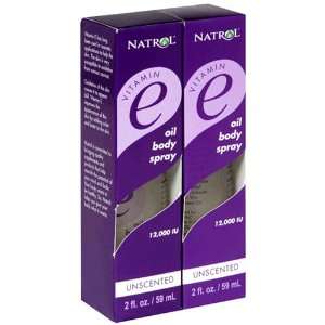 Natrol Vitamin E Oil Body Spray, 12000IU, Unscented, 2   2 Fluid Ounce 