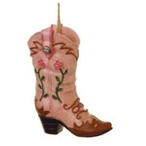  Cowgirl Boot Floral Ornament