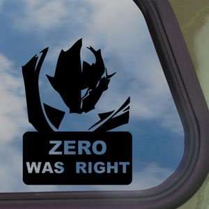  Code Geass Black Decal Lelouch C.C. Zero Window Sticker 