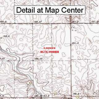  USGS Topographic Quadrangle Map   Leonore, Illinois 