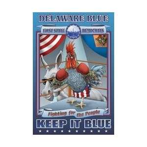 Delaware Blue   Fighting for the People 12x18 Giclee on 