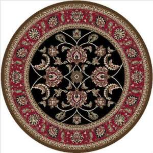  Leverett Shiraz Black Oriental Round Rug Size 53 Round 