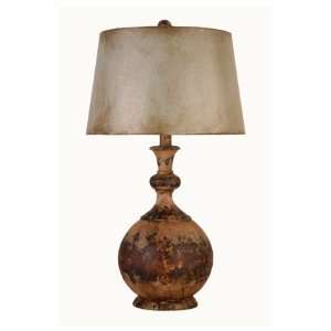  Leyland Lamp by Guildmaster   Hand stained with aged sand 