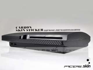 Carbon Fibre Decal Skin Sticker Cover For Sony PS3 Slim  