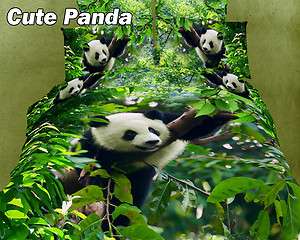 Cute Baby Pandas Twin Full Queen Duvet Comforter Bed Bedding Set 