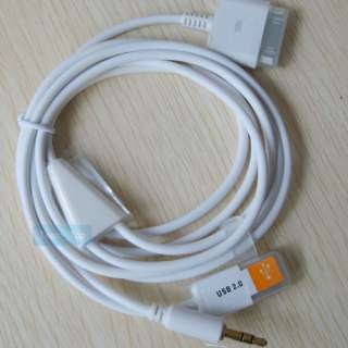 5mm Car AUX Audio USB Charger Cable iPad iPod iPhone4  