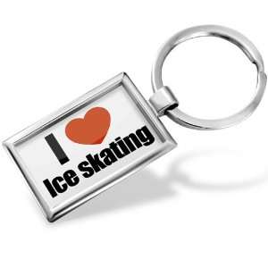  Keychain I Love Ice skating   Hand Made, Key chain ring 