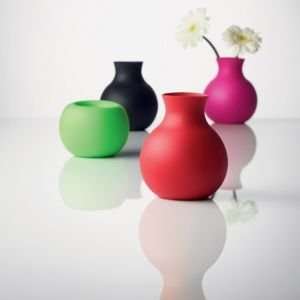  Rubber Vase by Menu   R122043, Size Small, Color Red 