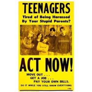  Teenagers Act Now Poster