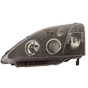   CIVIC 02 04 3 DR PROJECTOR HEADLIGHTS HALO BLACK CLEAR: Automotive