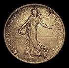 1919 France 1 Franc Silver Coin Lady Liberty Sewing the Seeds of 