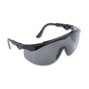  Tomahawk. Wraparound Safety Glasses, Gray Lens, Black 