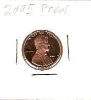 2005 CAMEO PROOF LINCOLN PENNY *ERROR* GHOST 5 FADING  