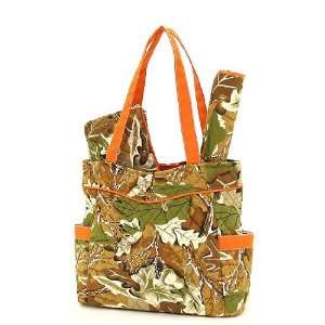  Large Belvah Quilted Camouflage End Pocket Diaper Tote Bag 