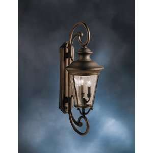  Kichler Eau Claire 3 Light Outdoor Wall Light 9348OZ Olde 