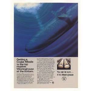 1986 Tomahawk Missile Westinghouse Capsule Launching System Print Ad 