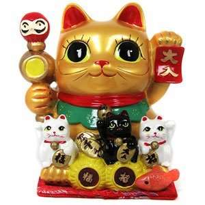  Maneki neko Lucky Cat with Mallet for Wealth: Everything 