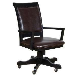  Set of 2 Steven Gaming Caster Chair in Solid Wood Antique 