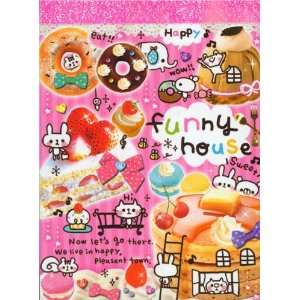  kawaii mini Memo Pad Funny House animals sweets: Toys 