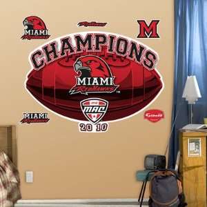  Miami RedHawks 2010 MAC Champions Logo Fathead NIB 